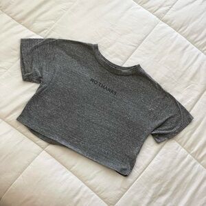 forever 21 grey cropped tee